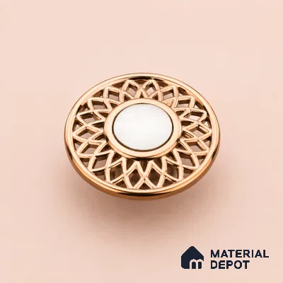 Ottr Zinc Knob HA 00208 B PVD Rose Gold Gold Black Finish - Standard | 2 Years Warranty