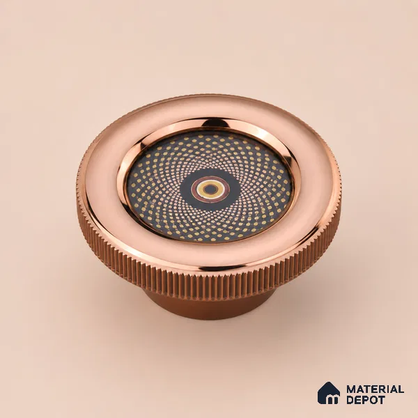 Ottr Zinc Knob HA 00209 B PVD Rose Gold Finish - Standard | 2 Years Warranty