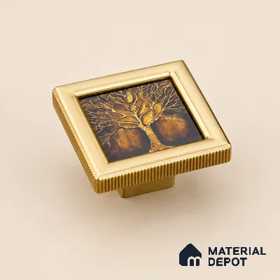 Ottr Zinc Knob HA 00210 PVD Gold Finish - Standard | 2 Years Warranty