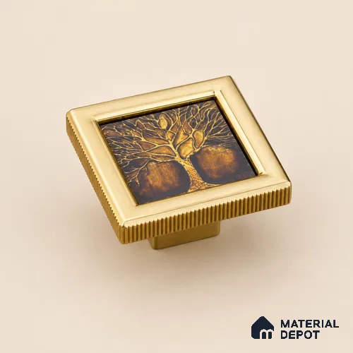 Ottr Zinc Knob HA 00210 PVD Gold Finish - Standard | 2 Years Warranty