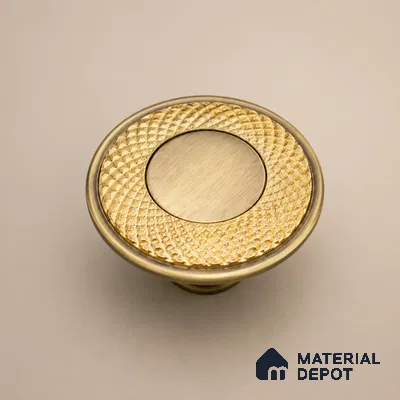 Ottr Zinc Knob HA 00211 B PVD Gold Antique Brass Finish - Standard | 2 Years Warranty