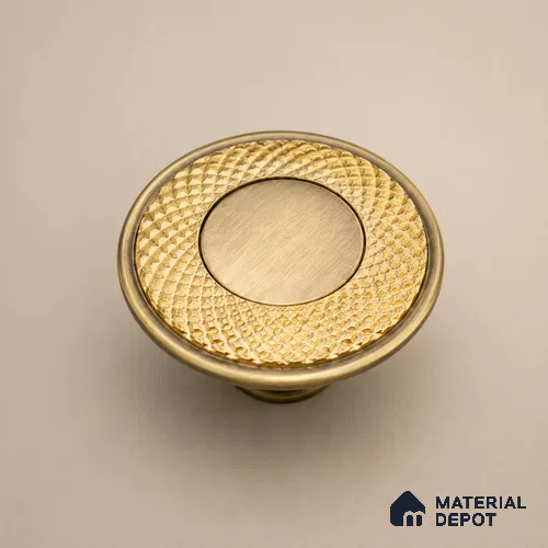 Ottr Zinc Knob HA 00211 B PVD Gold Antique Brass Finish - Standard | 2 Years Warranty