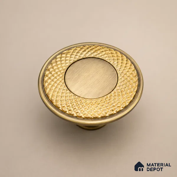 Ottr Zinc Knob HA 00211 B PVD Gold Antique Brass Finish - Standard | 2 Years Warranty