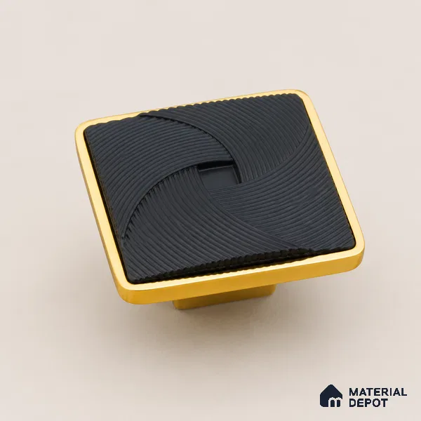 Ottr Zinc Knob HA 00212 B Black Gold Finish - Standard | 2 Years Warranty
