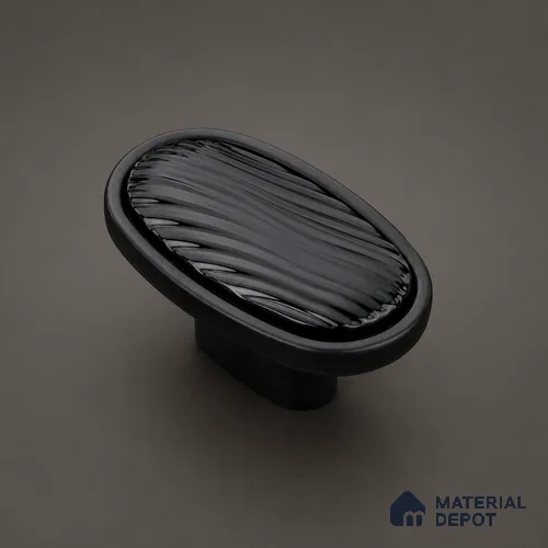 Ottr Zinc Knob HA 00214 B Black Dual Tone Finish - Standard | 2 Years Warranty