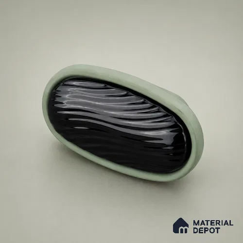 Ottr Zinc Knob HA 00214 C Green Black Finish - Standard | 2 Years Warranty