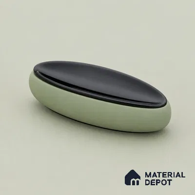 Ottr Zinc Knob HA 00215 B Green Black Finish - Standard | 2 Years Warranty