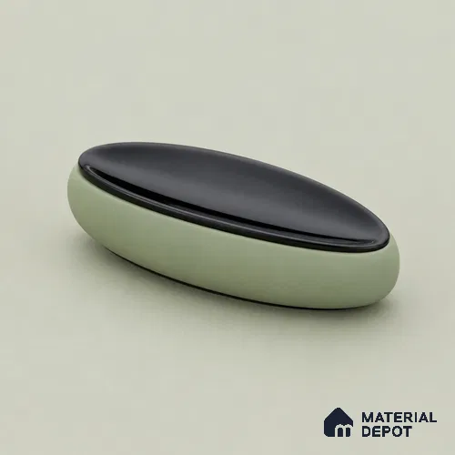 Ottr Zinc Knob HA 00215 B Green Black Finish - Standard | 2 Years Warranty