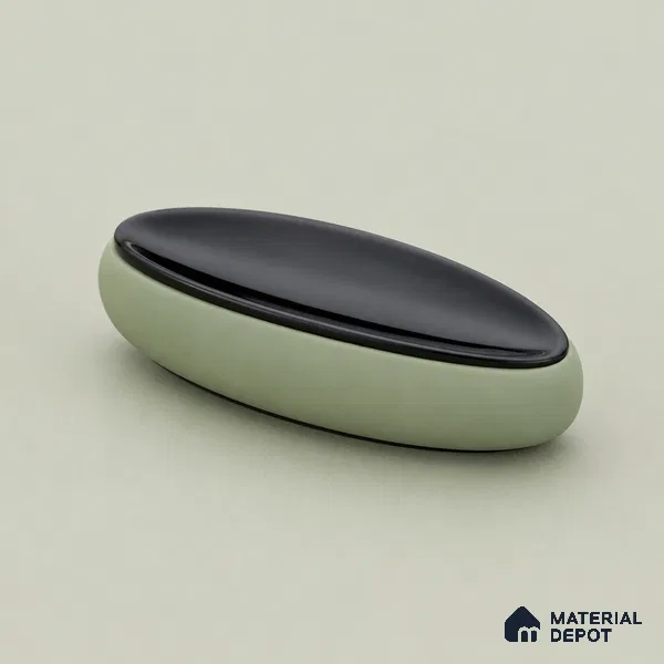 Ottr Zinc Knob HA 00215 B Green Black Finish - Standard | 2 Years Warranty