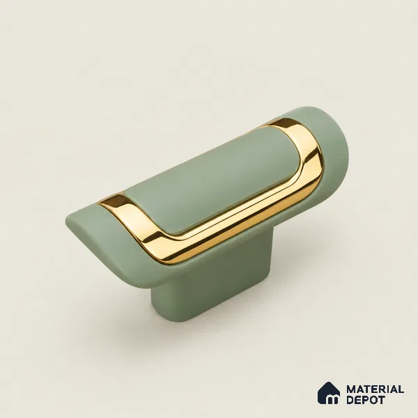 Ottr Zinc Knob HA 00217 B Green Gold Finish - Standard | 2 Years Warranty