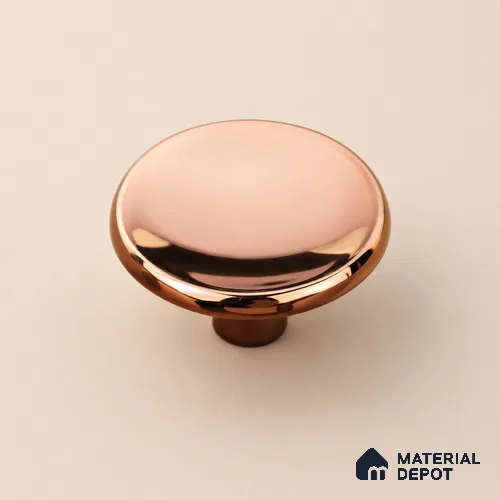 Ottr Zinc Knob HA 00219 C Rose Gold Finish - Small | 2 Years Warranty