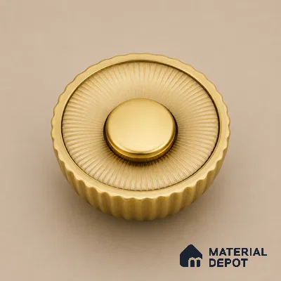 Ottr Zinc Knob HA 00221 B Antique Brass Gold Finish - Standard | 2 Years Warranty