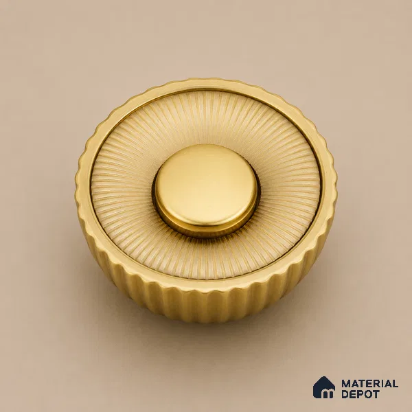 Ottr Zinc Knob HA 00221 B Antique Brass Gold Finish - Standard | 2 Years Warranty