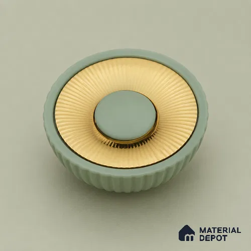Ottr Zinc Knob HA 00221 Green Gold Finish - Standard | 2 Years Warranty