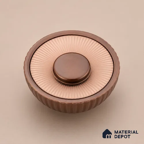 Ottr Zinc Knob HA 00221 C Rose Gold Bronze Finish - Standard | 2 Years Warranty