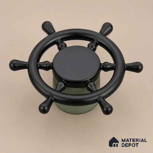 Ottr Zinc Knob HA 00222 B Green Black Finish - Standard | 2 Years Warranty