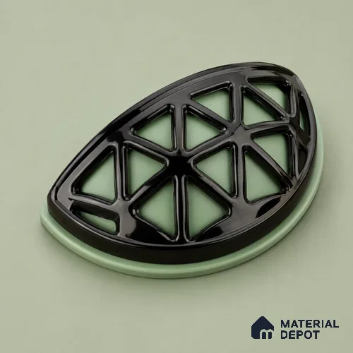 Ottr Zinc Knob HA 00223 C Green Black Finish - Standard | 2 Years Warranty