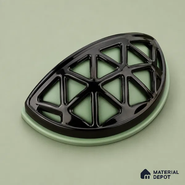Ottr Zinc Knob HA 00223 C Green Black Finish - Standard | 2 Years Warranty