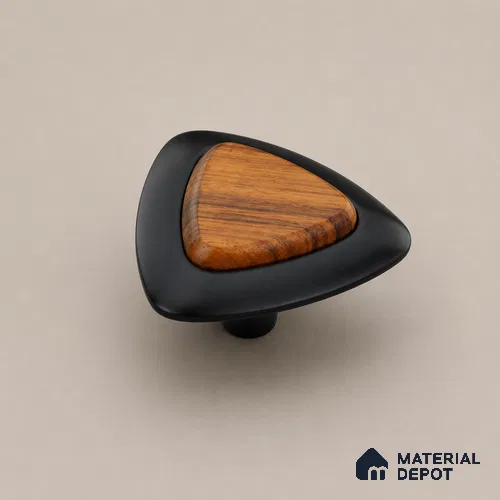 Ottr Zinc Knob HA 00227 D Black Wood Finish - Standard | 2 Years Warranty