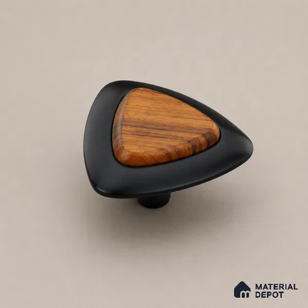 Ottr Zinc Knob HA 00227 D Black Wood Finish - Standard | 2 Years Warranty