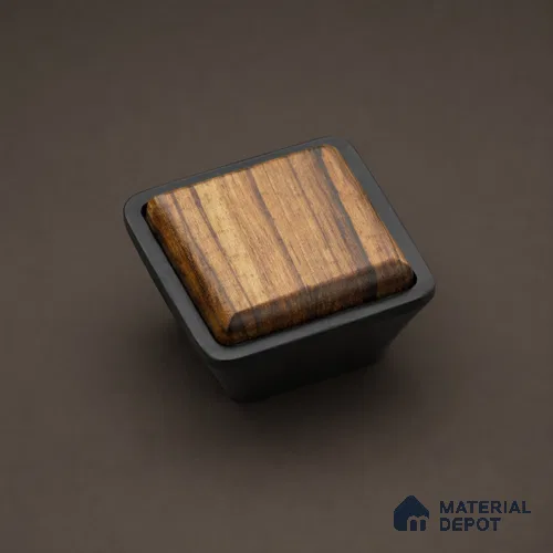 Ottr Zinc Knob HA 00228 D Black Wood Finish - Standard | 2 Years Warranty