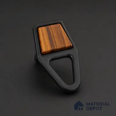 Ottr Zinc Knob HA 00230 D Black Wood Finish - Standard | 2 Years Warranty