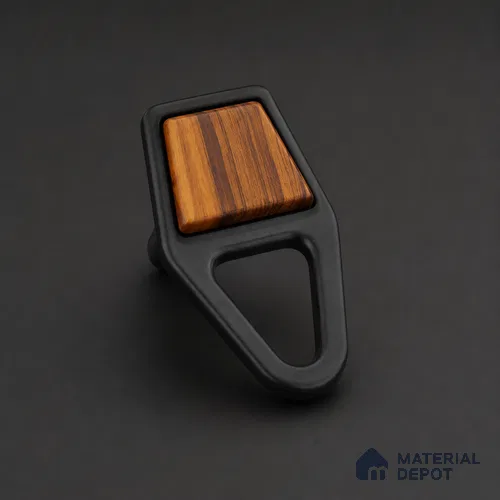 Ottr Zinc Knob HA 00230 D Black Wood Finish - Standard | 2 Years Warranty