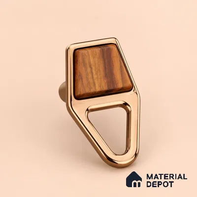 Ottr Zinc Knob HA 00230 PVD Rose Gold Wood Finish - Standard | 2 Years Warranty