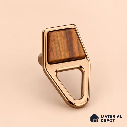 Ottr Zinc Knob HA 00230 PVD Rose Gold Wood Finish - Standard | 2 Years Warranty