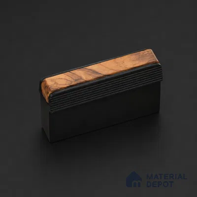 Ottr Aluminium Knob HA 00231 D Black Wood Finish - Standard | 2 Years Warranty
