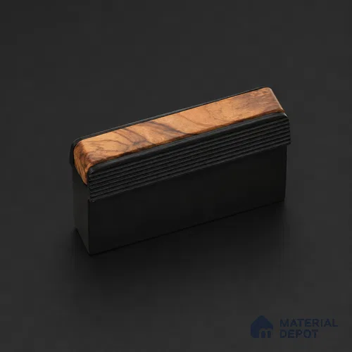 Ottr Aluminium Knob HA 00231 D Black Wood Finish - Standard | 2 Years Warranty