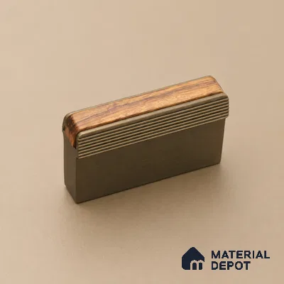 Ottr Aluminium Knob HA 00231 C Champagne Wood Finish - Standard | 2 Years Warranty