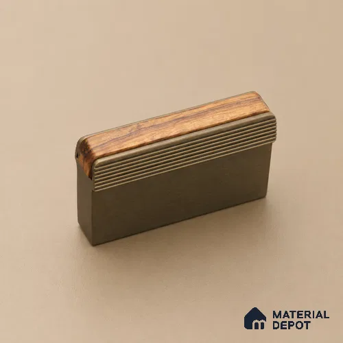 Ottr Aluminium Knob HA 00231 C Champagne Wood Finish - Standard | 2 Years Warranty