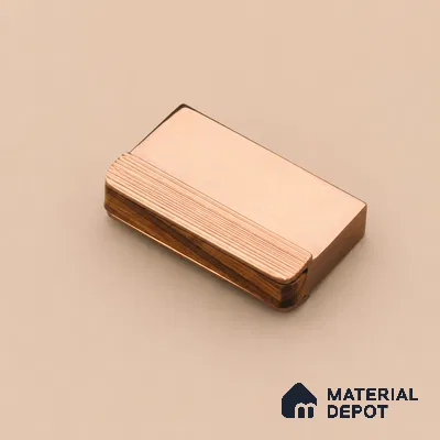Ottr Aluminium Knob HA 00231 PVD Rose Gold Wood Finish - Standard | 2 Years Warranty