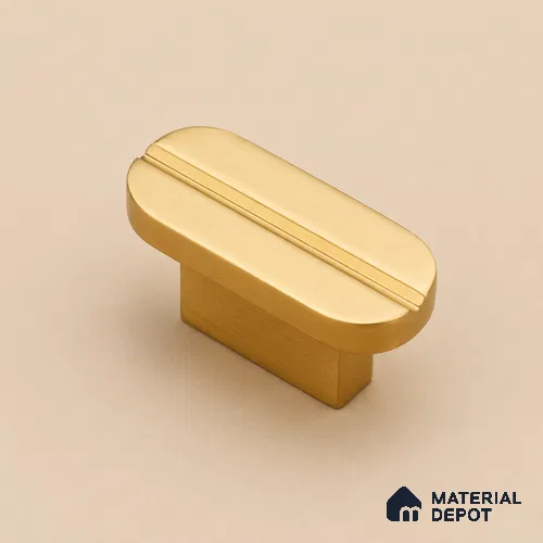 Ottr Aluminium Knob HA 00232 D PVD Gold Finish - Standard | 2 Years Warranty