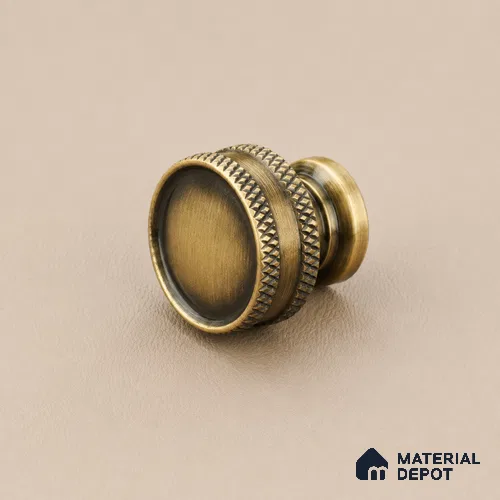Ottr Stainless Steel Knob HA 00247 D Antique Brass Finish - Standard | 2 Years Warranty