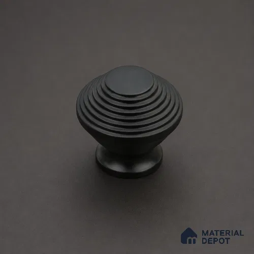 Ottr Stainless Steel Knob HA 00248 C Black Finish - Standard | 2 Years Warranty