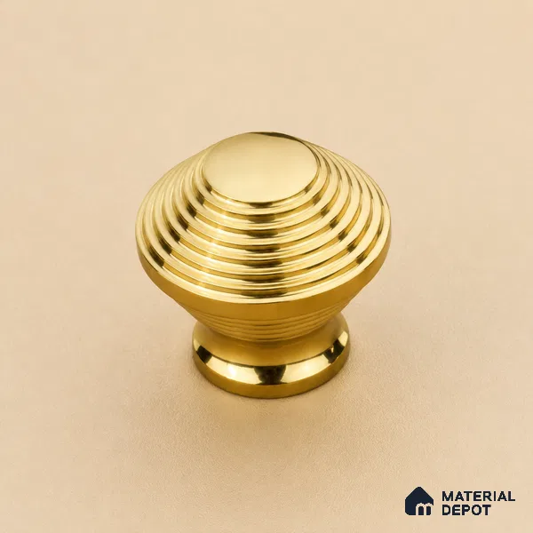 Ottr Stainless Steel Knob HA 00248 PVD Gold Finish - Standard | 2 Years Warranty