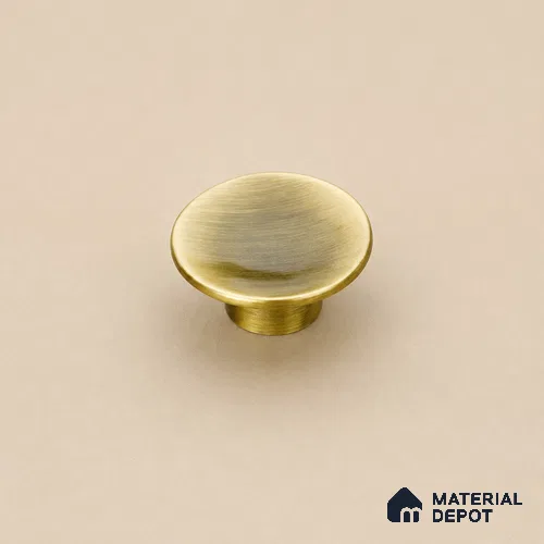 Ottr Stainless Steel Knob HA 00253 G Antique Brass Finish - 1.5in | 2 Years Warranty