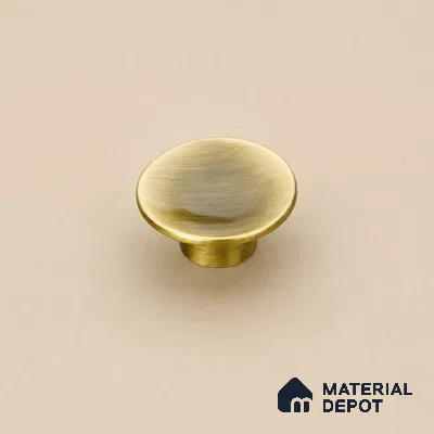 Ottr Stainless Steel Knob HA 00253 H Antique Brass Finish - 2in | 2 Years Warranty