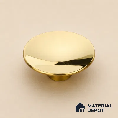 Ottr Stainless Steel Knob HA 00253 F PVD Gold Finish - 3in | 2 Years Warranty