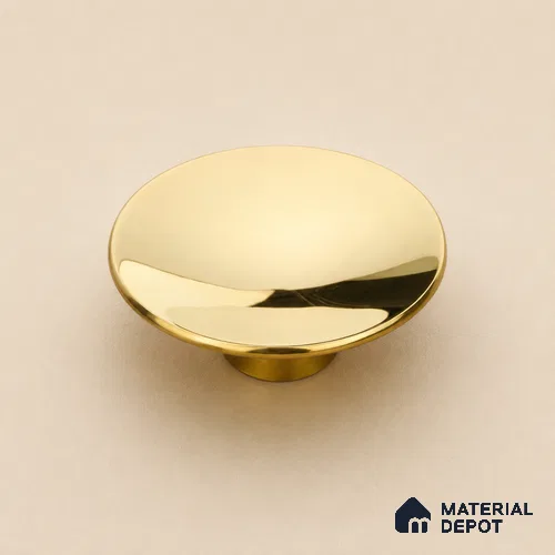 Ottr Stainless Steel Knob HA 00253 F PVD Gold Finish - 3in | 2 Years Warranty