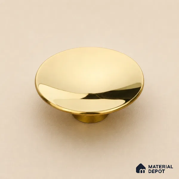 Ottr Stainless Steel Knob HA 00253 F PVD Gold Finish - 3in | 2 Years Warranty