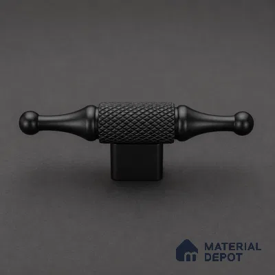 Ottr Stainless Steel Knob HA 00256 D Black Finish - Standard | 2 Years Warranty