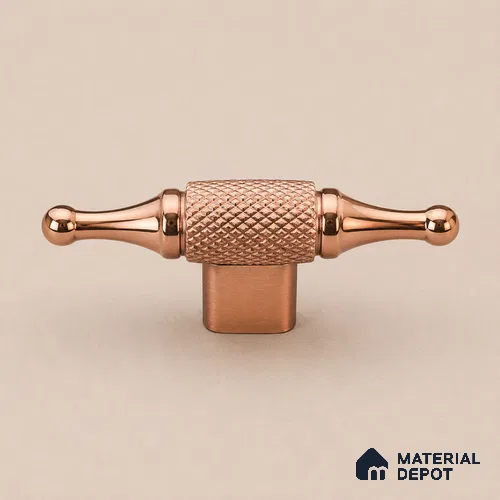 Ottr Stainless Steel Knob HA 00256 PVD Rose Gold Finish - Standard | 2 Years Warranty
