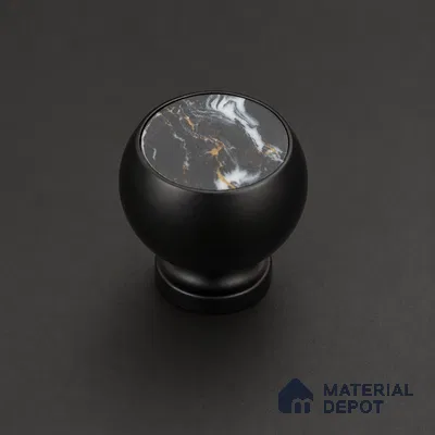 Ottr Stainless Steel Knob HA 00257 D Black Finish - Standard | 2 Years Warranty
