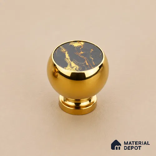 Ottr Stainless Steel Knob HA 00257 B PVD Gold Finish - Standard | 2 Years Warranty