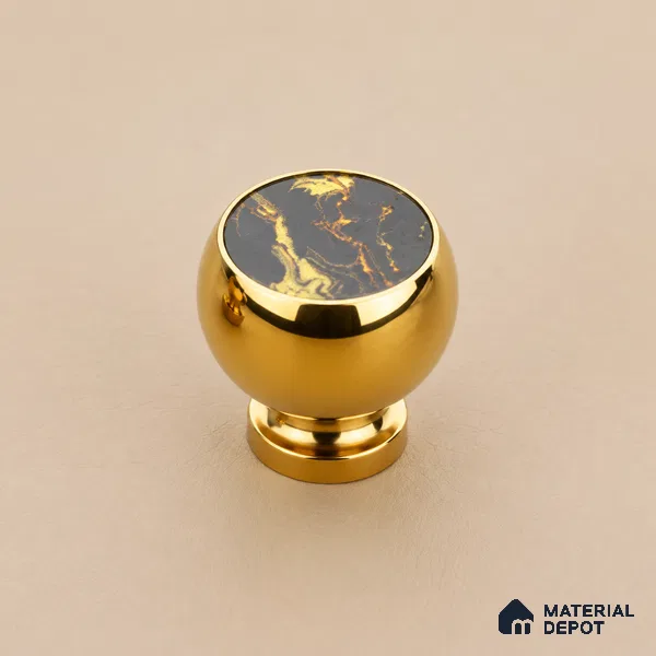 Ottr Stainless Steel Knob HA 00257 B PVD Gold Finish - Standard | 2 Years Warranty