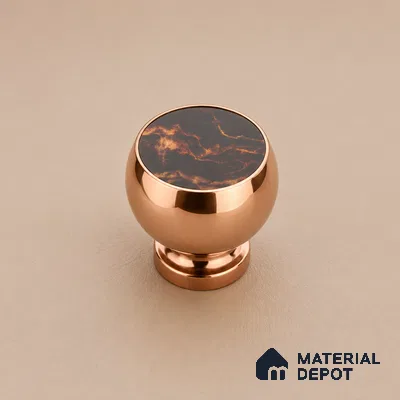 Ottr Stainless Steel Knob HA 00257 PVD Rose Gold Finish - Standard | 2 Years Warranty