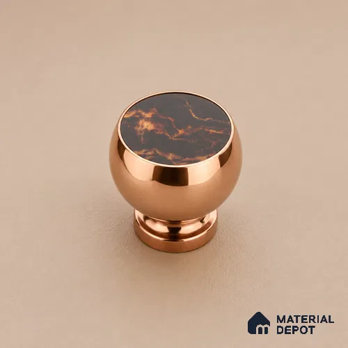 Ottr Stainless Steel Knob HA 00257 PVD Rose Gold Finish - Standard | 2 Years Warranty